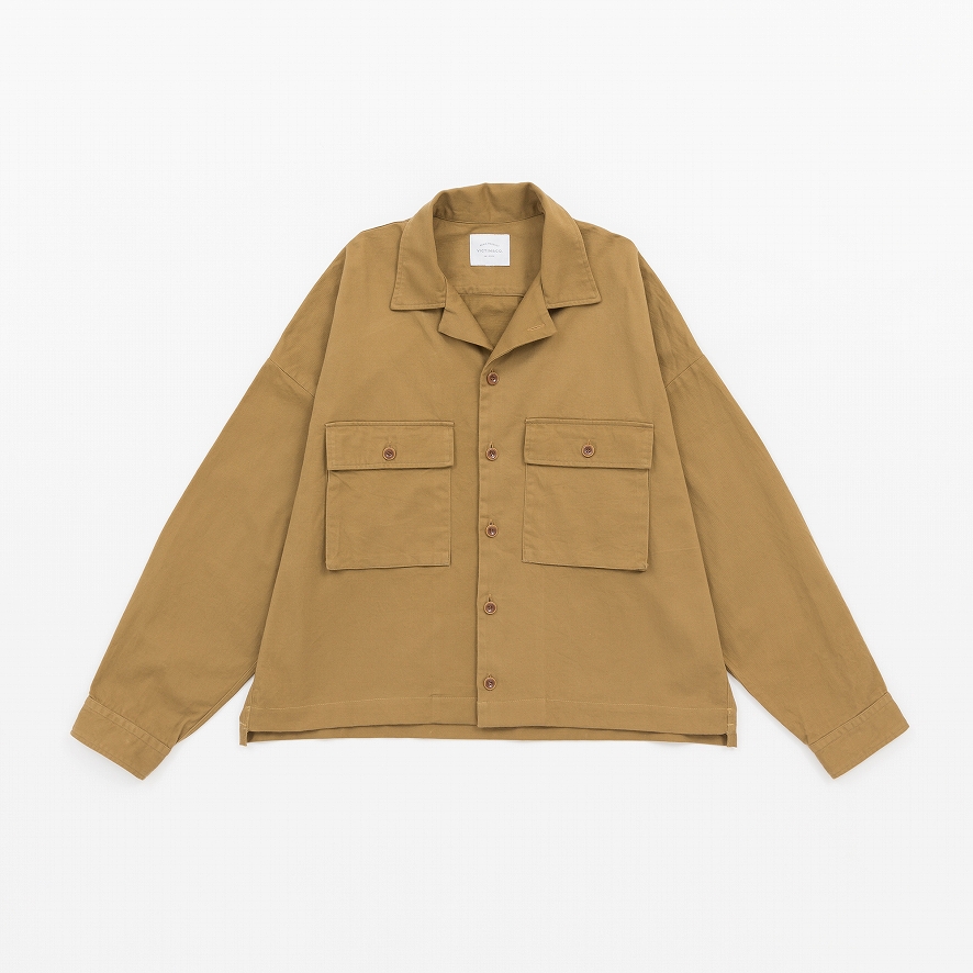WIDE MILITARY JACKET *ブラウン*