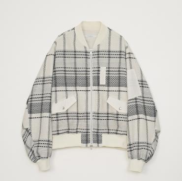 CHECK MA-1 JACKET *WHITE*