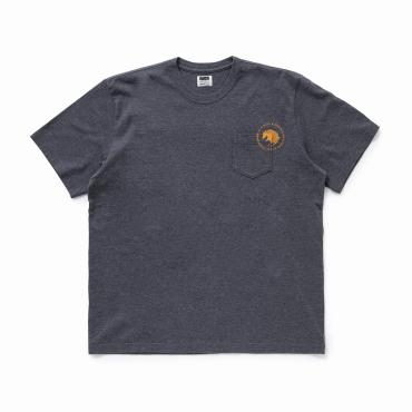 CIRCLE POCKET TEE *グレー×オレンジ*