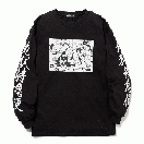 "地獄特急便”LS TEE *ブラック*