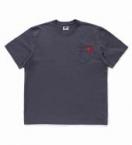 CIRCLE POCKET TEE *グレー×レッド*