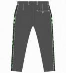 LEOPARD LINE EASY SLACKS *グレー×イエローグリーン系ヒョウ柄/サックス*