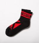 BxH SQUARE LOGO SOX *ブラック/レッド*
