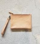 Leather Clutch Bag(M) *ベージュ*