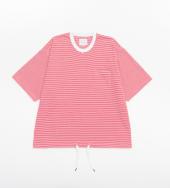 BIG BORDER TEE *ホワイト×レッド*