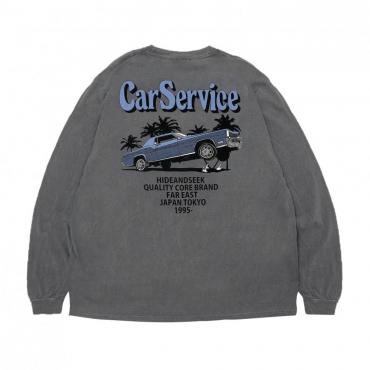 HIDEANDSEEK×CarService L/S Tee-2 *D.ブラック/バックプリント*