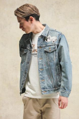 3RD TYPE PRINT DENIM JACKET *インディゴ*