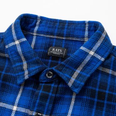 COTTON FLANNEL BLUE CHECK SHIRT