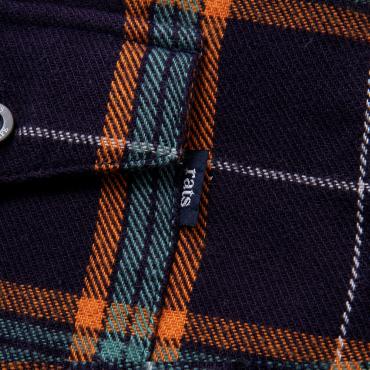 COTTON FLANNEL NAVY CHECK SHIRT