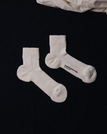 Hybrid rib socks SS "Made In JAPAN" ivory white