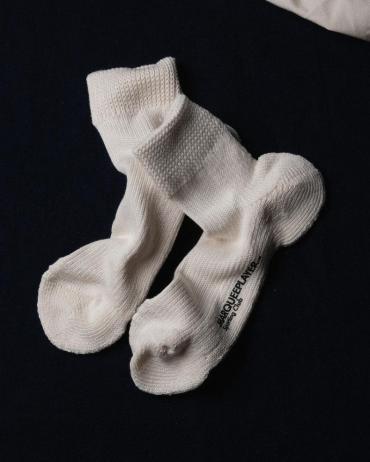 Hybrid rib socks SS "Made In JAPAN" ivory white