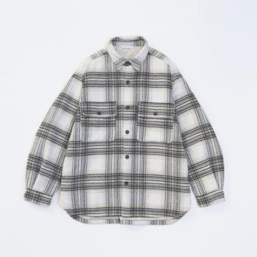 PADDING CHECK SHIRT JACKET *オフホワイト*