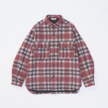 PADDING CHECK SHIRT JACKET *ワイン*