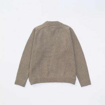 MELANGE V-NECK KNIT *モカ*