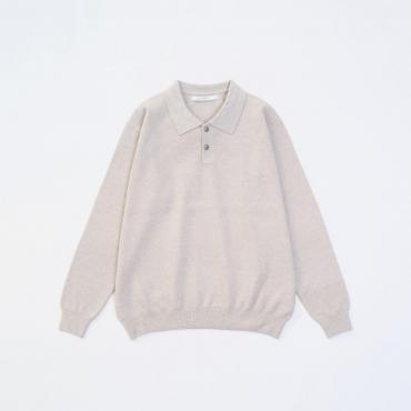 KNIT POLO SHIRT *オートミール*