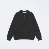 KNIT POLO SHIRT *ブラック*