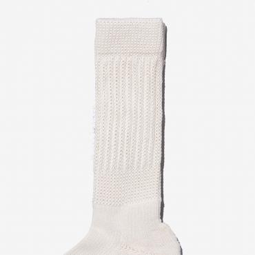 Hybrid rib socks ivory white"made in Japan"