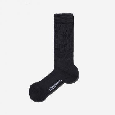 Hybrid rib socks charcoal"made in Japan"