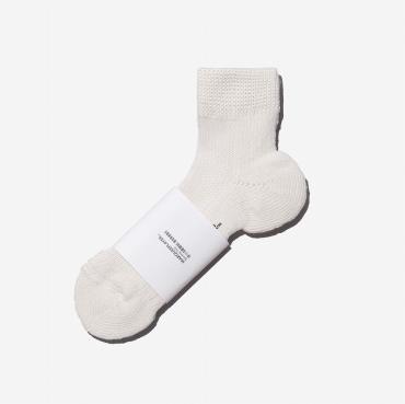 Hybrid rib socks SS "Made In JAPAN" ivory white