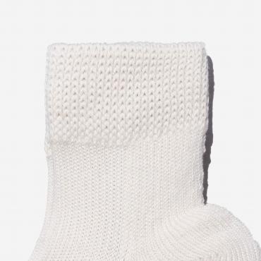 Hybrid rib socks SS "Made In JAPAN" ivory white