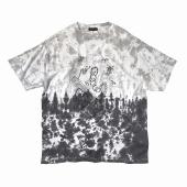 Double sided print tie-dyed tee *Gray tie dyed*