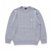 CASHMERE CABLE KNIT *グレー*