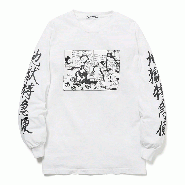 "地獄特急便”LS TEE *ホワイト*