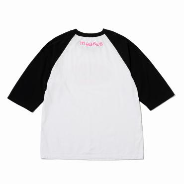 THREE QUARTER SHIRT OVAL *ブラック×ホワイト*