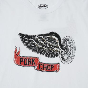 ×PORKCHOP T-SHIRT FLYING WHEEL P *ホワイト*