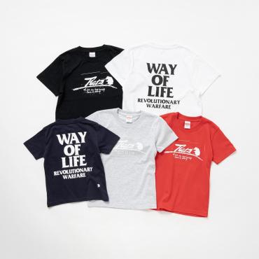 SCRIPT LOGO WAY OF LIFE KIDS TEE *ネイビー*