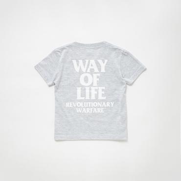 SCRIPT LOGO WAY OF LIFE KIDS TEE *グレー*