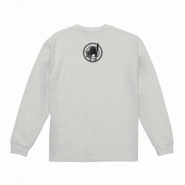 Cat print long sleeve tee   *Frost gray*