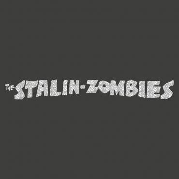 Stalin-zombies print tee   *Charcoal pigment dyed*