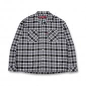 Ombre Check L/S Shirt(24aw) *グレー*