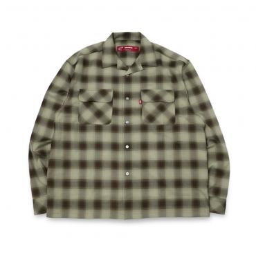 Ombre Check L/S Shirt(24aw) *グリーン*