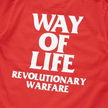 SCRIPT LOGO WAY OF LIFE TEE *レッド*