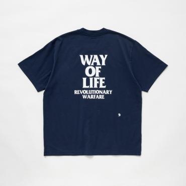 SCRIPT LOGO WAY OF LIFE TEE *ネイビー*