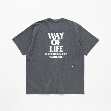 SCRIPT LOGO WAY OF LIFE TEE *チャコール*