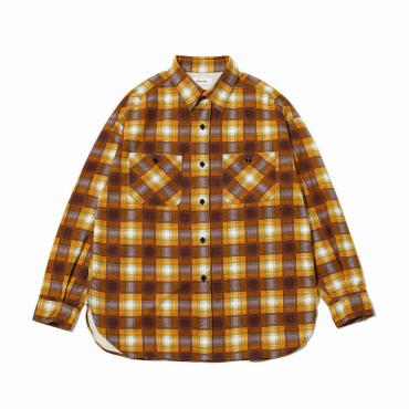 FLANNEL PLAID SHIRT *マスタード*