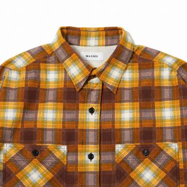 FLANNEL PLAID SHIRT *マスタード*