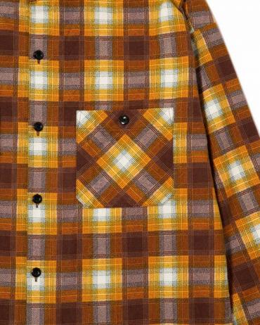 FLANNEL PLAID SHIRT *マスタード*