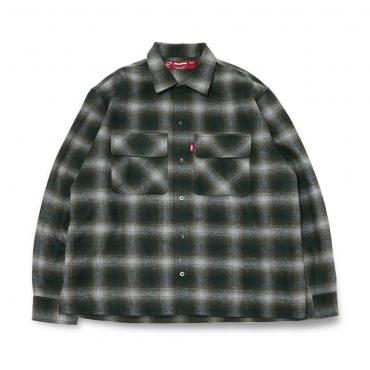 Wool Ombre Check L/S Shirt(24aw) *グリーン*