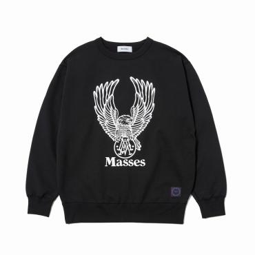 ×M&M SWEAT CREW EAGLE M *BLACK*