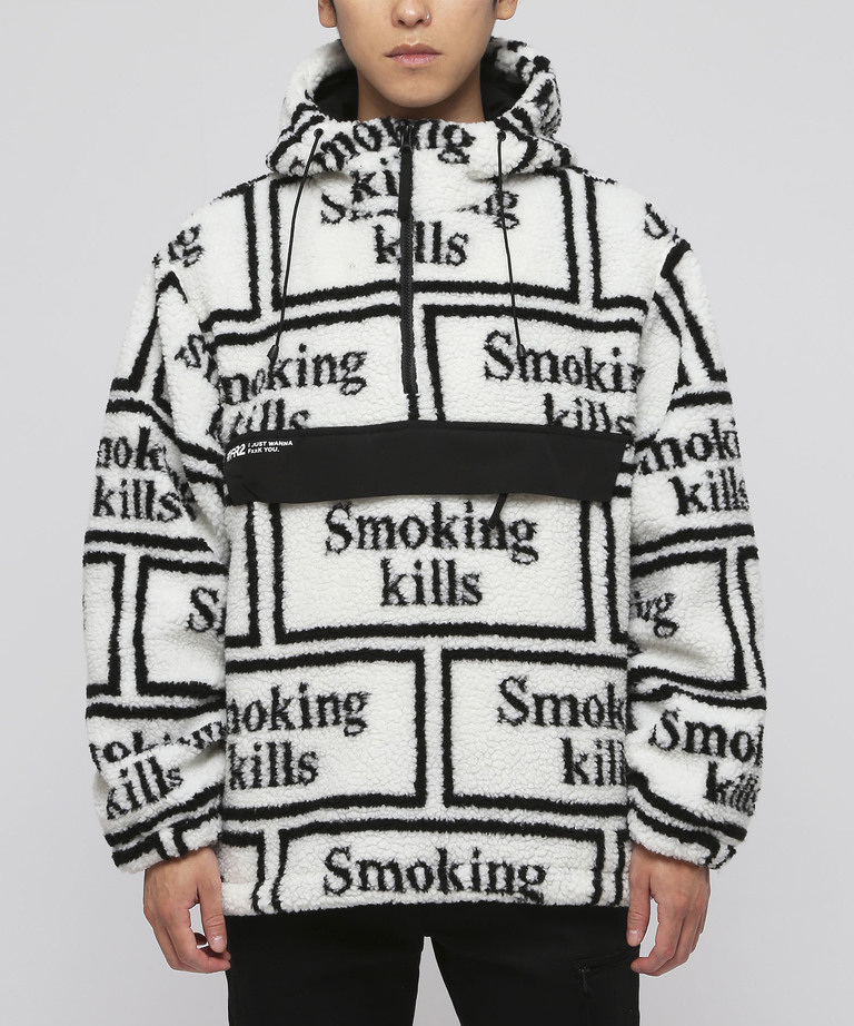SURPRISE(サプライズ) / Smoking kills Logo Boa Anorak Jacket[FRJ047 ...