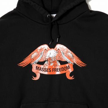 SWEAT HOODED FREEDOM WASH *BLACK*