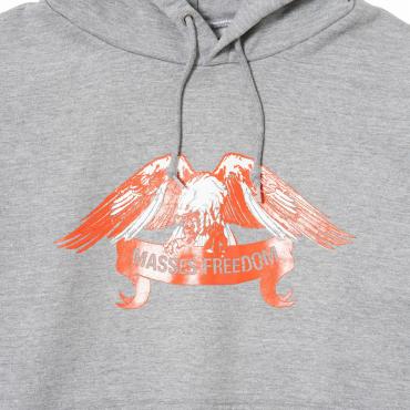 SWEAT HOODED FREEDOM WASH *GRAY*