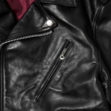 LEATHER JKT VINTAGE W *BLACK*