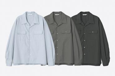 OPEN COLLAR BIG SHIRT *ブラック*