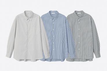 STRIPE BIG SHIRT *グレー*