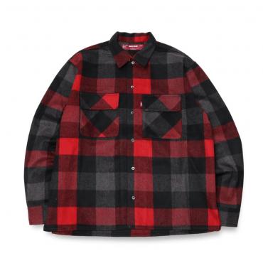 Buffalo Check Shirt Jacket *レッド*